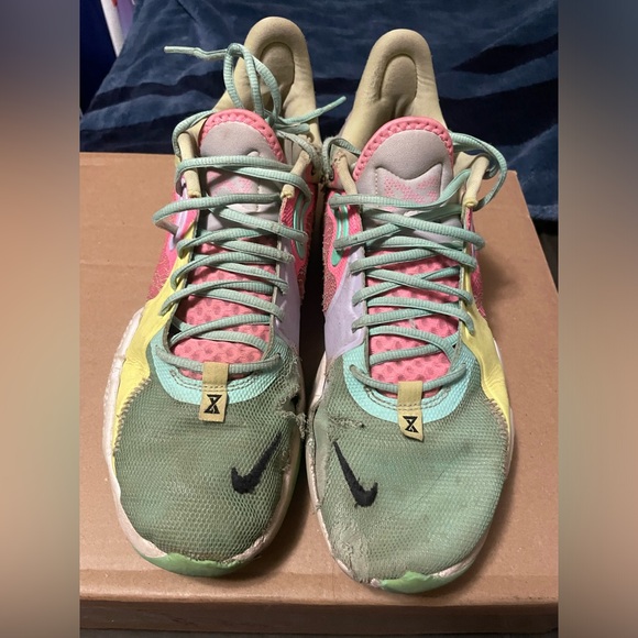 Nike PG 5 Daughters Green Glow Size 12 - Picture 7 of 10
